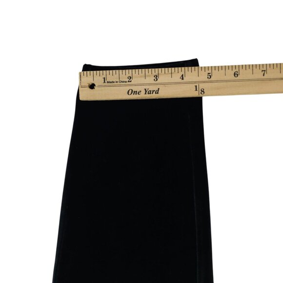 Chicos Velvet Pull On Pants Womens Size 1 US 8 Stretch Mid Rise Ankle Black - Picture 7 of 16